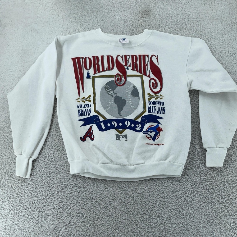 Vintage‎ 1992 Toronto Blue Jays Sweatshirt FITS XS MLB World Series Baseball 90s - Picture 2 of 9